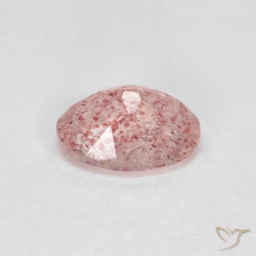 Quartzo Morango Luz rosa Natural 1.20ct, oval, Transparente