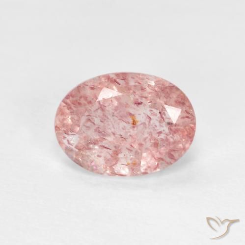 1.16ct Natural Luz rosa Quartzo Morango, oval, Transparente