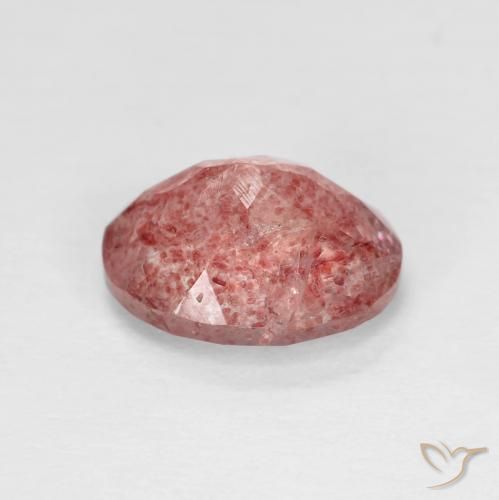 Quartzo Morango Vermelho brilhante Natural 1.89ct, oval, Transparente
