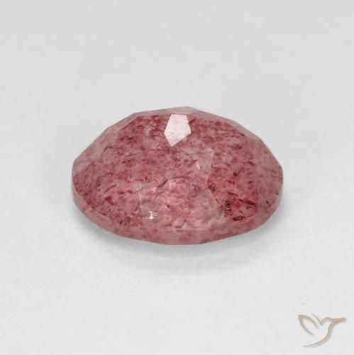 Quartzo Morango Vermelho escarlate Natural 2.05ct, oval, Transparente