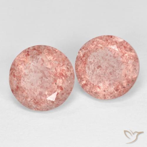4.83ctw Natural vermelho indiano Quartzo Morango, Redondo, Transparente