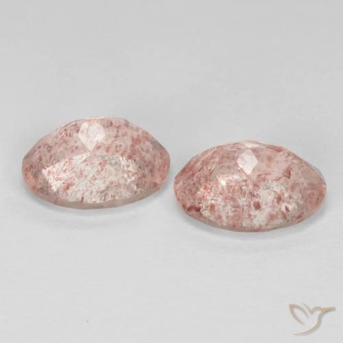 Pedras preciosas de Quartzo Morango Luz rosa natural de 3.53 ct, oval, Transparente