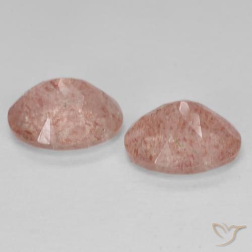 Pedras preciosas de Quartzo Morango Pêssego Rosa natural de 3.65 ct, oval, Transparente