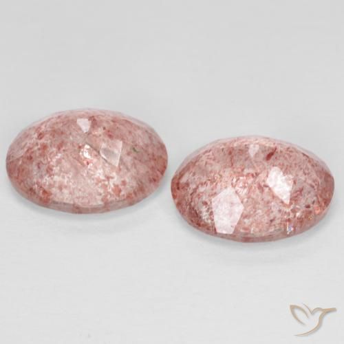 Pedras preciosas de Quartzo Morango Luz rosa natural de 6.22 ct, oval, Transparente