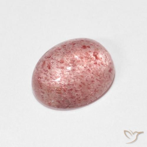 2.16ct Natural Rosa Terroso Quartzo Morango, oval, Transparente