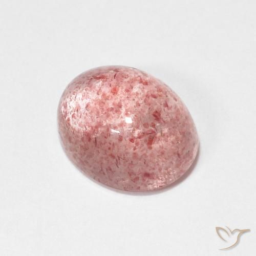Quartzo Morango Rosa Terroso Natural 2.16ct, oval, Transparente