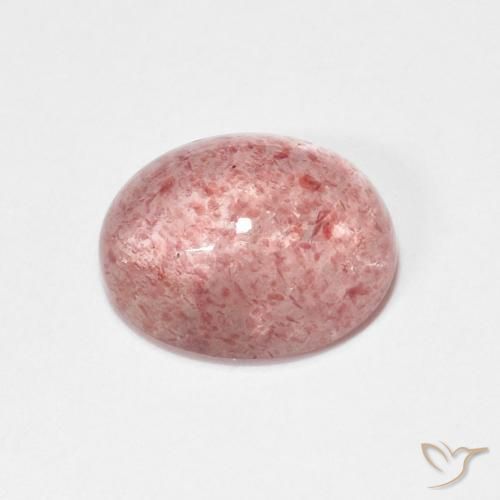 Quartzo Morango Rosa Terroso Natural 2.16ct, oval, Transparente