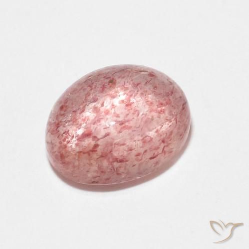 Quartzo Morango Rosa Terroso Natural 2.60ct, oval, Transparente