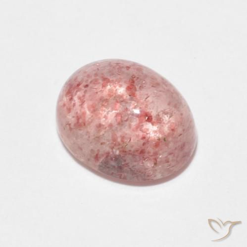 2.47ct Natural Rosa Terroso Quartzo Morango, oval, Transparente
