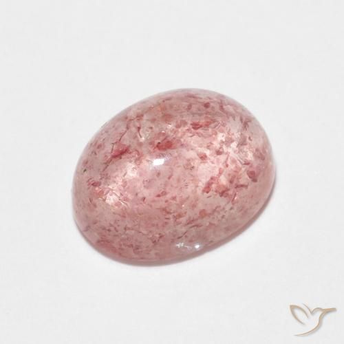 Quartzo Morango Rosa Terroso Natural 2.47ct, oval, Transparente