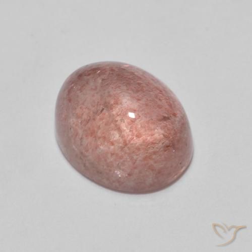 2.64ct Natural rosa avermelhado Quartzo Morango, oval, Transparente