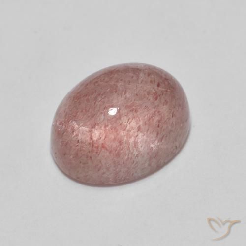 Quartzo Morango rosa avermelhado Natural 2.64ct, oval, Transparente