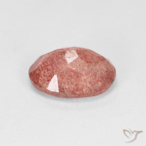 Quartzo Morango rosa avermelhado Natural 1.27ct, oval, Transparente