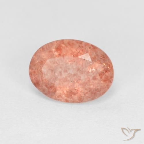 Quartzo Morango Pêssego Rosa Rosa Natural 1.18ct, oval, Transparente