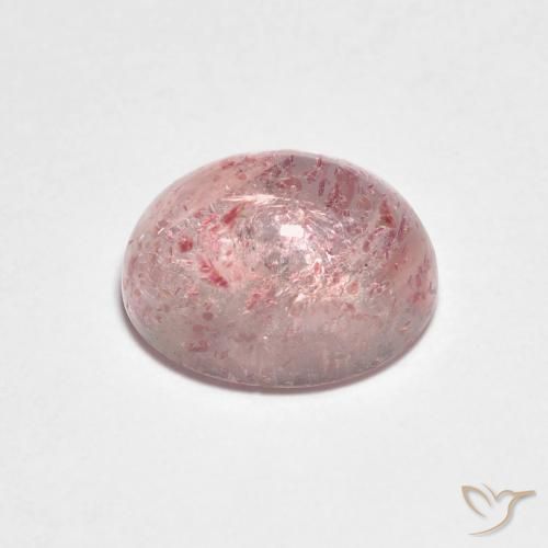 Quartzo Morango Vermelho escuro Natural 2.43ct, oval, Transparente