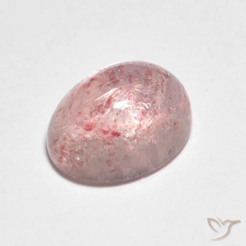 Quartzo Morango Vermelho escuro Natural 2.43ct, oval, Transparente