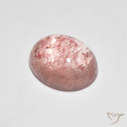Quartzo Morango vermelho médio Natural 2.14ct, oval, Transparente