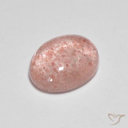 Quartzo Morango vermelho médio Natural 2.22ct, oval, Transparente