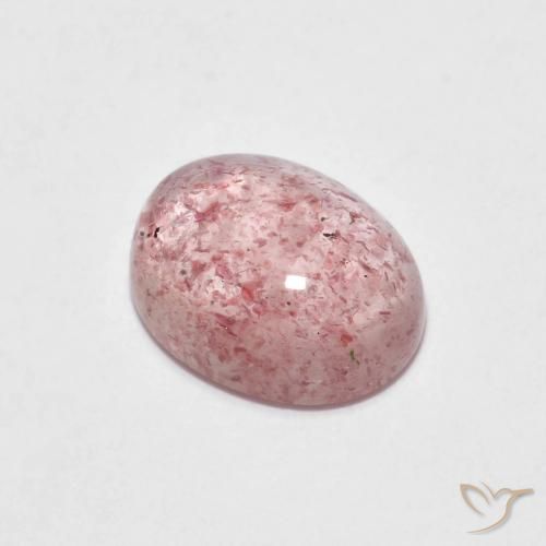 Quartzo Morango Luz rosa Natural 2.08ct, oval, Transparente