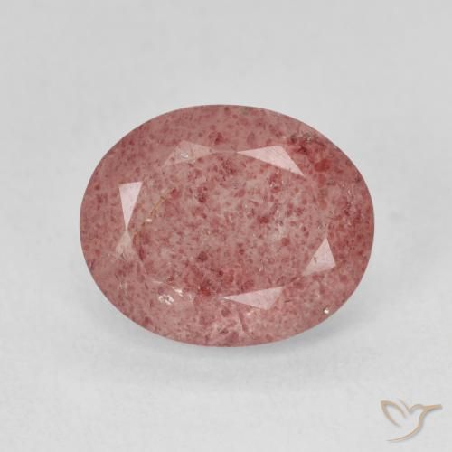 4.56ct Natural Medium Light-Pink Quartzo Morango, oval, Translúcido