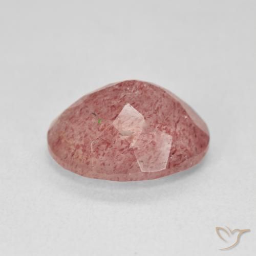 Quartzo Morango Medium Light-Pink Natural 4.56ct, oval, Translúcido