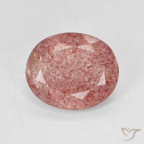 4.13ct Natural Rosa Claro Rosa Quartzo Morango, oval, Translúcido