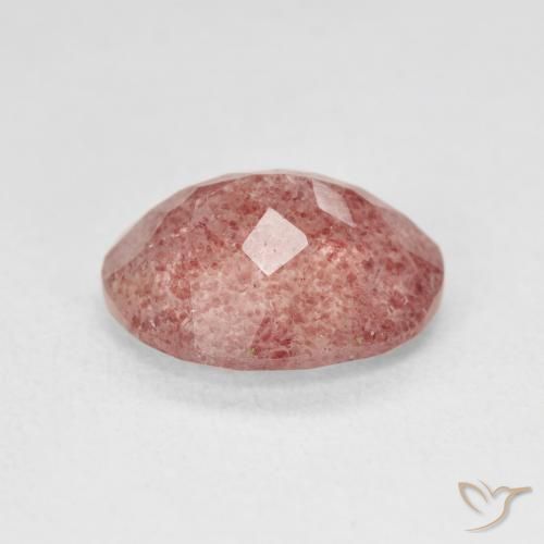 Quartzo Morango Rosa Claro Rosa Natural 4.13ct, oval, Translúcido