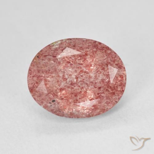 4.75ct Natural Medium Light-Pink Quartzo Morango, oval, Translúcido