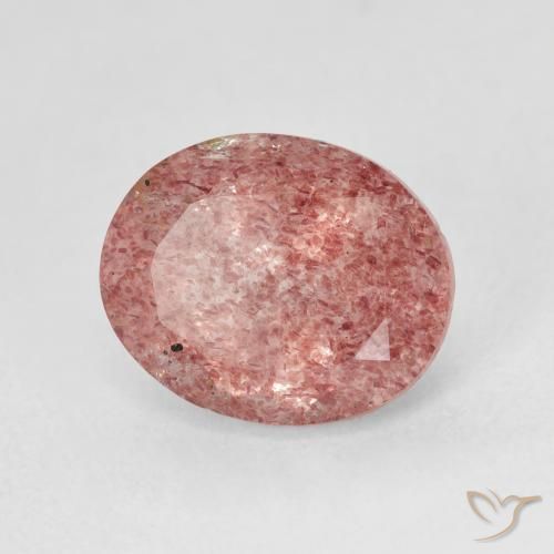 Quartzo Morango Medium Light-Pink Natural 4.75ct, oval, Translúcido