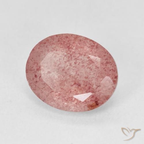 Quartzo Morango Medium Light-Pink Natural 4.44ct, oval, Translúcido