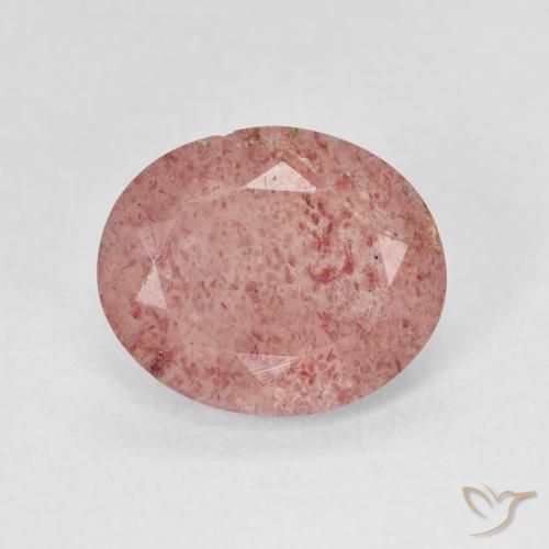 4.06ct Natural Rosa Claro Rosa Quartzo Morango, oval, Translúcido