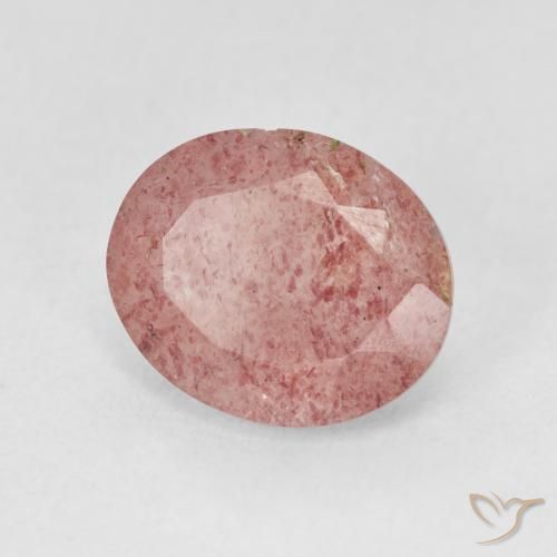 Quartzo Morango Rosa Claro Rosa Natural 4.06ct, oval, Translúcido