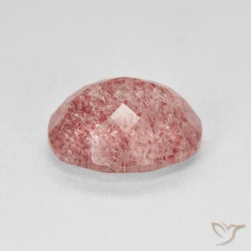 Quartzo Morango Medium Light-Pink Natural 4.59ct, oval, Translúcido