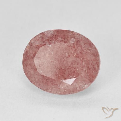 Quartzo Morango Medium Light-Pink Natural 5.11ct, oval, Translúcido