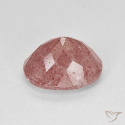 Quartzo Morango Medium Light-Pink Natural 5.11ct, oval, Translúcido