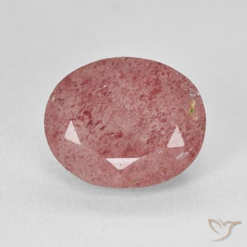 5.20ct Natural Rosa Claro Rosa Quartzo Morango, oval, Translúcido
