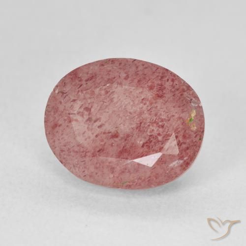 Quartzo Morango Rosa Claro Rosa Natural 5.20ct, oval, Translúcido