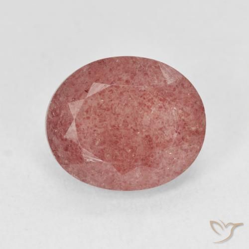 4.76ct Natural rosa médio Quartzo Morango, oval, Translúcido