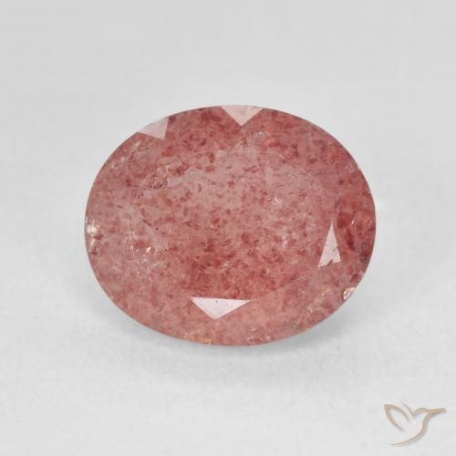 4.46ct Natural Rosa brilhante Quartzo Morango, oval, Translúcido
