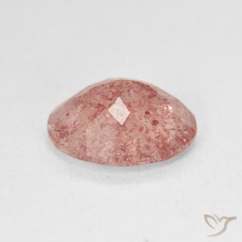 Quartzo Morango rosa médio Natural 3.74ct, oval, Translúcido