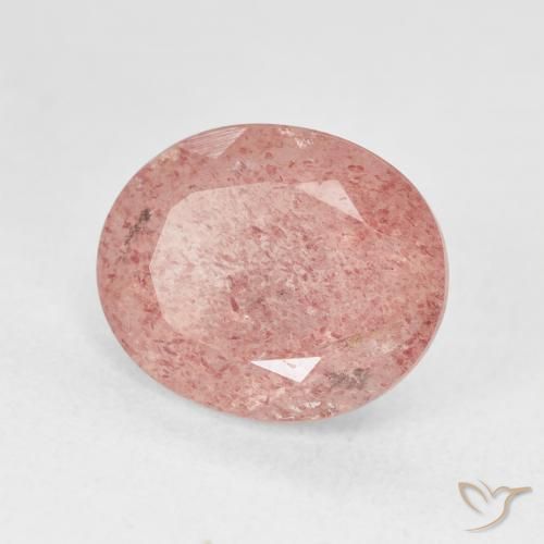 Quartzo Morango Medium Light-Pink Natural 4.81ct, oval, Translúcido