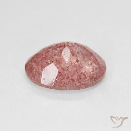 Quartzo Morango Rosa Claro Rosa Natural 3.84ct, oval, Translúcido