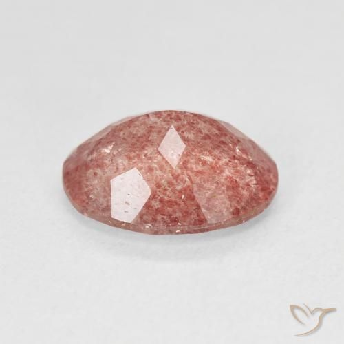 Quartzo Morango Framboesa Rosa Natural 3.99ct, oval, Translúcido