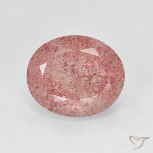 4.90ct Natural Rosa Claro Rosa Quartzo Morango, oval, Translúcido