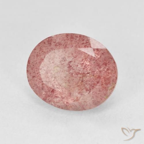 Quartzo Morango Rosa Claro Rosa Natural 4.90ct, oval, Translúcido