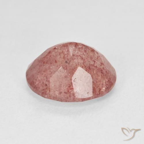 Quartzo Morango Rosa Claro Rosa Natural 4.90ct, oval, Translúcido