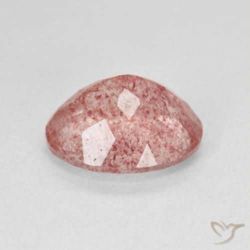 Quartzo Morango Rosa Claro Rosa Natural 4.48ct, oval, Translúcido