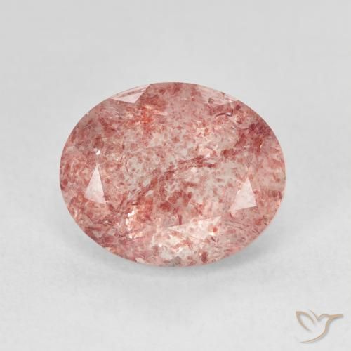 4.47ct Natural Rosa Claro Rosa Quartzo Morango, oval, Translúcido