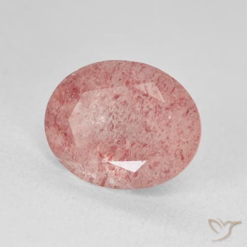Quartzo Morango Medium Light-Pink Natural 4.46ct, oval, Translúcido