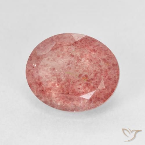 5.20ct Natural Rosa escuro Quartzo Morango, oval, Translúcido